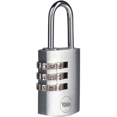 Yale Y151B/22/120/1 - Combination Padlock - Silver Yale Y151B/22/120/1 - Combination Padlock - Silver