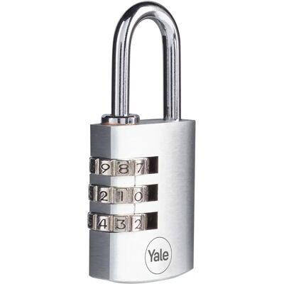 Yale Y151B/30/125/1 Chrome Combination Padlock - Lock Type Yale Y151B/30/125/1 Chrome Combination Padlock - Lock Type