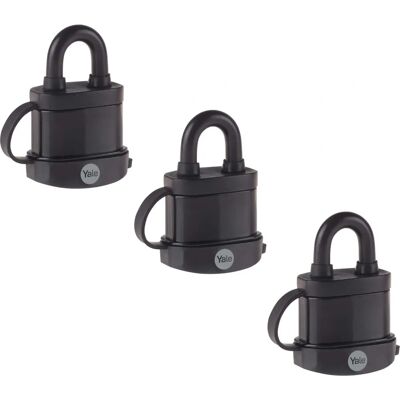Serrure étanche Yale - Pack de 3 pour extérieur - Publicité Serrure étanche Yale - Pack de 3 pour extérieur - Publicité
