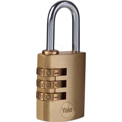 Yale Brass 3-Digit Combination Lock - Padlock Yale Brass 3-Digit Combination Lock - Padlock