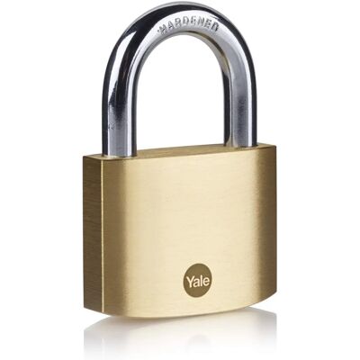 Yale Y110B/60/132/1/B Brass Padlock - Double Lock, 60mm Yale Y110B/60/132/1/B Brass Padlock - Double Lock, 60mm