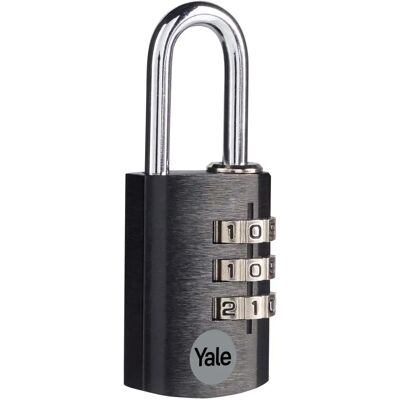 Yale Black Aluminium 28mm Combination Padlock - Padlock Yale Black Aluminium 28mm Combination Padlock - Padlock