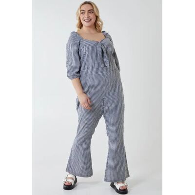 Blue Vanilla Edie - Curve Gingham Jumpsuit - Black White - Jumpsuit Blue Vanilla Edie - Curve Gingham Jumpsuit - Black White - Jumpsuit