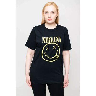 Nirvana Malli Flower Sniffin Musta T-paita Nirvana Malli Flower Sniffin Musta T-paita