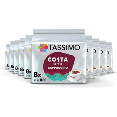 Tassimo Costa Cappuccino Coffee Pods - 10 Packs - Coffee Pods Tassimo Costa Cappuccino Coffee Pods - 10 Packs - Coffee Pods