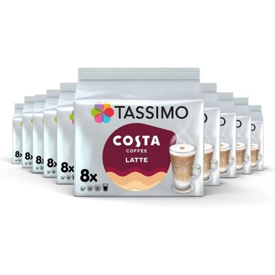 Costa - Latte - 10 packs - 80 drinks - Coffee pods Costa - Latte - 10 packs - 80 drinks - Coffee pods