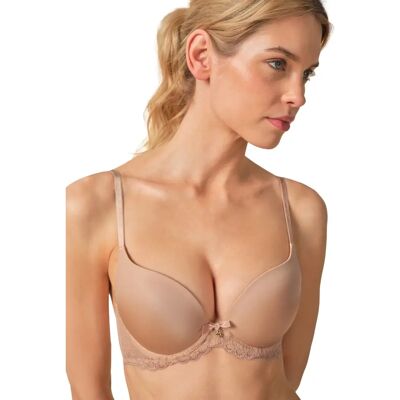 Gossard Nude Lace Support Bra - Underwired, Padded Gossard Nude Lace Support Bra - Underwired, Padded