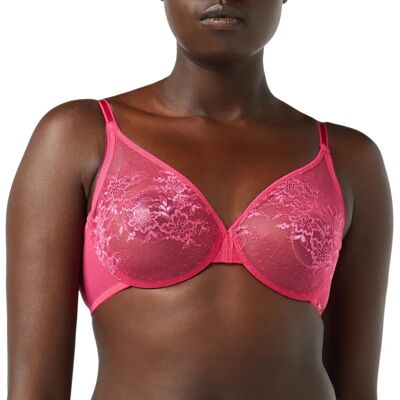 Gossard Pink Lace Sheer Moulded Bra - Size 34c - Women Gossard Pink Lace Sheer Moulded Bra - Size 34c - Women