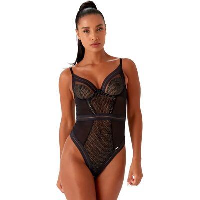 Gossard Contradiction Non-Wired Plunge Body Thong Back - Bodysuit Gossard Contradiction Non-Wired Plunge Body Thong Back - Bodysuit