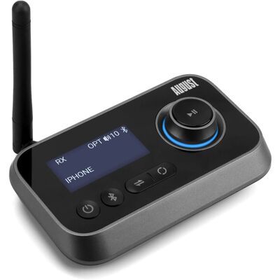 August Bluetooth Audio Transmitter Receiver - Dual Connection for TV Headphones HiFI August Bluetooth Audio Transmitter Receiver - Dual Connection for TV Headphones HiFI