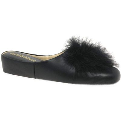 Chaussons Relax Pom-Pom II en Cuir - Noir - Taille 16/5 - Publicité Chaussons Relax Pom-Pom II en Cuir - Noir - Taille 16/5 - Publicité