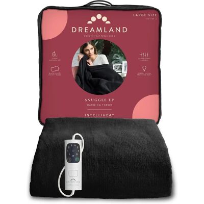 Dreamland Intelliheat Luxury Heated Throw - Black - 6 Temperature Settings Dreamland Intelliheat Luxury Heated Throw - Black - 6 Temperature Settings