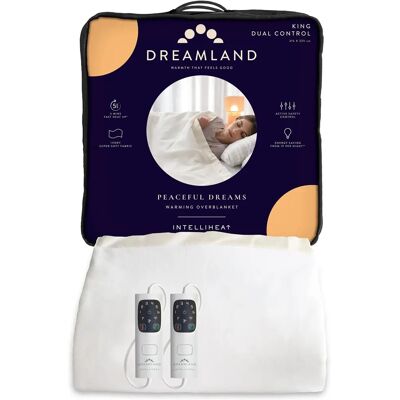 Dreamland King Size Overblanket - Ivory - Dual Control - Warm Dreamland King Size Overblanket - Ivory - Dual Control - Warm