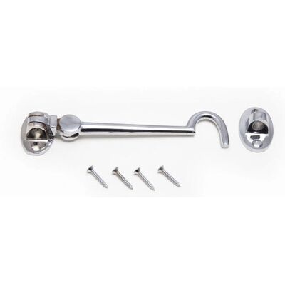 Onestopdiy Chrome Cabin Hook and Eye 125mm Pack of 25 Onestopdiy Chrome Cabin Hook and Eye 125mm Pack of 25