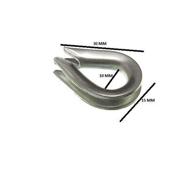Onestopdiy Œillet pour câble en fil métallique - 3mm 1/8 Bzp Zp - Accessoires pour maillons de chaîne - Publicité Onestopdiy Œillet pour câble en fil métallique - 3mm 1/8 Bzp Zp - Accessoires pour maillons de chaîne - Publicité