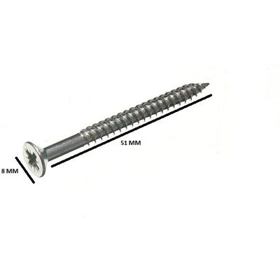 Onestopdiy Onestopdiy Twinthread Wood Screw - #8 2 inch - Pack 1200 Onestopdiy Onestopdiy Twinthread Wood Screw - #8 2 inch - Pack 1200