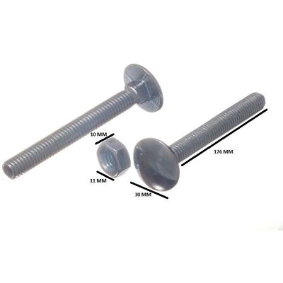 Coach M12 200mm Carriage Bolt - Pack of 12 Coach M12 200mm Carriage Bolt - Pack of 12