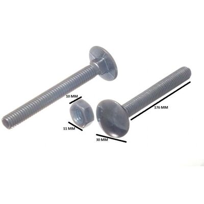 Coach M12 150mm Zinc Carriage Bolt - Carriage Bolt Coach M12 150mm Zinc Carriage Bolt - Carriage Bolt