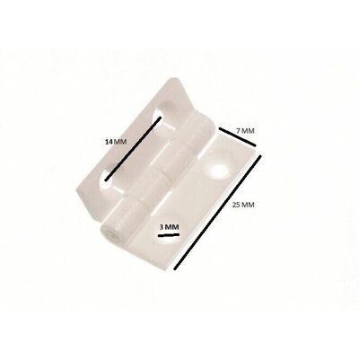 Hinges en nylon blanc 25mm de One Stop Diy - Armoire de porte avec vis - 15 paires - Publicité Hinges en nylon blanc 25mm de One Stop Diy - Armoire de porte avec vis - 15 paires - Publicité