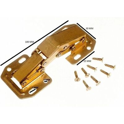 Hinges en Acier Laiton - 6 Paires - Ensemble de 4 Grattoirs - Accessoires d'armoire - Publicité Hinges en Acier Laiton - 6 Paires - Ensemble de 4 Grattoirs - Accessoires d'armoire - Publicité