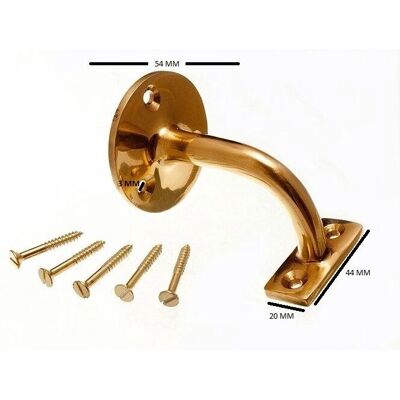 Support de Rampe en Laiton Poli - Fixation pour Escalier - Lot de 3 - Publicité Support de Rampe en Laiton Poli - Fixation pour Escalier - Lot de 3 - Publicité