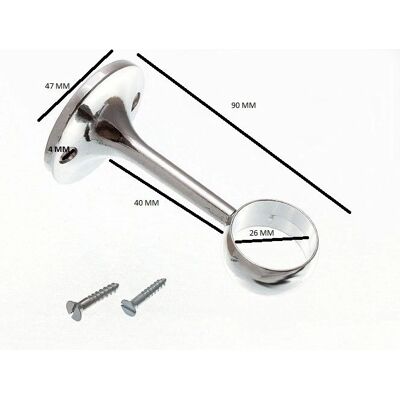 Support central pour porte-serviettes - 25mm - Pack de 16 - Publicité Support central pour porte-serviettes - 25mm - Pack de 16 - Publicité