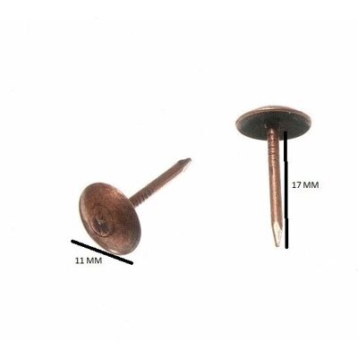 Onestopdiy 1000 Upholstery Nail Tack Studs - Antique - 10.5mm Head - 16mm Onestopdiy 1000 Upholstery Nail Tack Studs - Antique - 10.5mm Head - 16mm