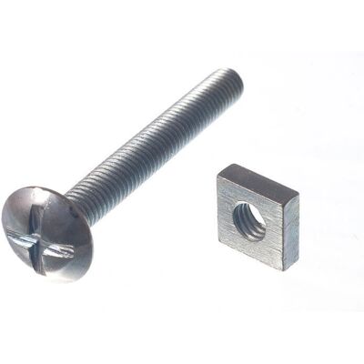 Onestopdiy - Roofing Bolts & Nuts - M6x50 - Zinc Plated Onestopdiy - Roofing Bolts & Nuts - M6x50 - Zinc Plated