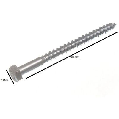 One Stop Diy M8 8mm 100mm Vis à tête hexagonale - Coach Carriage Screws - Publicité One Stop Diy M8 8mm 100mm Vis à tête hexagonale - Coach Carriage Screws - Publicité