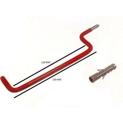 UNKNOWN - WallHook - Red - Pack 200 - Tool Storage Hanger UNKNOWN - WallHook - Red - Pack 200 - Tool Storage Hanger