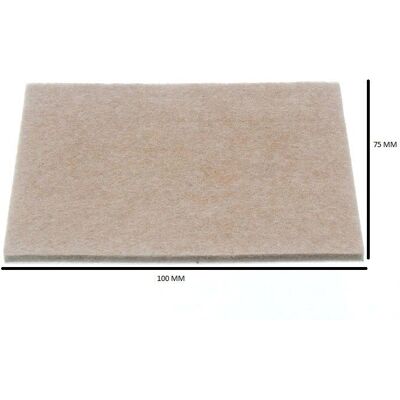 One Stop Diy - Felt Pad - Rectangulaire - 100x75x4mm - Adhesive pad - Publicité One Stop Diy - Felt Pad - Rectangulaire - 100x75x4mm - Adhesive pad - Publicité