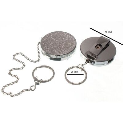 One Stop Diy Recoil Spring Retractable Key Ring - Anneau porte-clés rétractable - Chaîne 450mm - Pack de 10 - Publicité One Stop Diy Recoil Spring Retractable Key Ring - Anneau porte-clés rétractable - Chaîne 450mm - Pack de 10 - Publicité