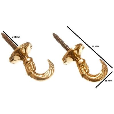 Onestopdiy Crochets de fixation pour rideaux en laiton égyptien - 30mm - 20 paires - Publicité Onestopdiy Crochets de fixation pour rideaux en laiton égyptien - 30mm - 20 paires - Publicité