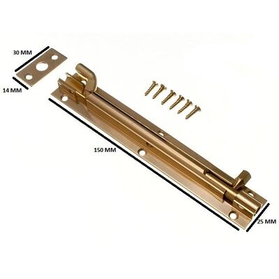 Verrou de porte en laiton de 150mm - Pack de 20 - Publicité Verrou de porte en laiton de 150mm - Pack de 20 - Publicité