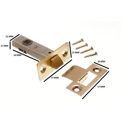 Verrou de porte Onestopdiy - Mortaise tubulaire - 63mm - Pack de 200 - Publicité Verrou de porte Onestopdiy - Mortaise tubulaire - 63mm - Pack de 200 - Publicité