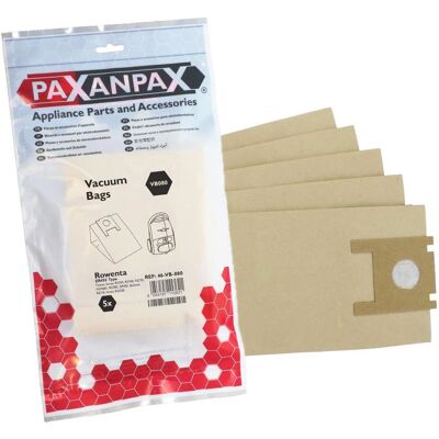 PAXANPAX VB080 - Pack de 5 sacs en papier pour Rowenta ZR455 - Publicité PAXANPAX VB080 - Pack de 5 sacs en papier pour Rowenta ZR455 - Publicité