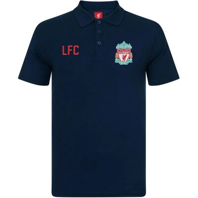 Liverpool FC Boys Navy Blue Crest Polo Shirt - Polo Shirt Liverpool FC Boys Navy Blue Crest Polo Shirt - Polo Shirt