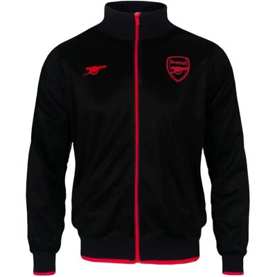 Arsenal FC Black Large Retro Football Jacket Arsenal FC Black Large Retro Football Jacket