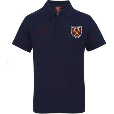 West Ham United FC Navy Polo Shirt - Official Football Gift West Ham United FC Navy Polo Shirt - Official Football Gift