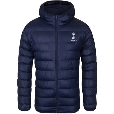 Tottenham Hotspur FC Navy Blue Quilted Hoodie - Jacket Tottenham Hotspur FC Navy Blue Quilted Hoodie - Jacket