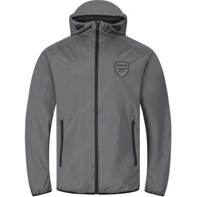Veste de douche grise Arsenal FC pour hommes - Veste - Publicité Veste de douche grise Arsenal FC pour hommes - Veste - Publicité