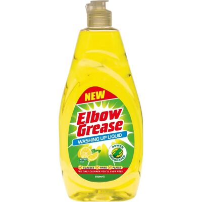 Elbow Grease - Washing Up Liquid - Lemon - 12 x 600ml - Dishwashing liquid Elbow Grease - Washing Up Liquid - Lemon - 12 x 600ml - Dishwashing liquid