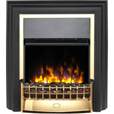 Dimplex Cheriton Deluxe Brass Electric Fireplace - Electric Dimplex Cheriton Deluxe Brass Electric Fireplace - Electric