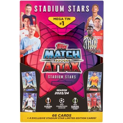 Topps Ucl Match Attax 23/24 Karty Mega Tin - Karty Kolekcjonerskie Topps Ucl Match Attax 23/24 Karty Mega Tin - Karty Kolekcjonerskie