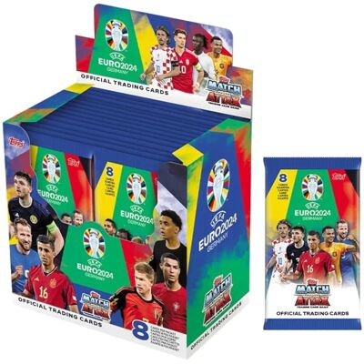 Topps/Merlin UEFA EURO 2024 Trading Cards Booster Display - Trading Cards - Publicité Topps/Merlin UEFA EURO 2024 Trading Cards Booster Display - Trading Cards - Publicité