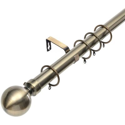 Lister Cartwright - 28mm - Antique Brass - Curtain Pole Set Lister Cartwright - 28mm - Antique Brass - Curtain Pole Set