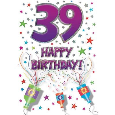 Carte Double Piccadilly Greetings 39 Anniversaire - Carte de Vœux Carte Double Piccadilly Greetings 39 Anniversaire - Carte de Vœux