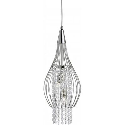Searchlight Rocket - Lampada a Sospensione 2 Luci Cromo con Cristalli di Vetro - G9 Searchlight Rocket - Lampada a Sospensione 2 Luci Cromo con Cristalli di Vetro - G9