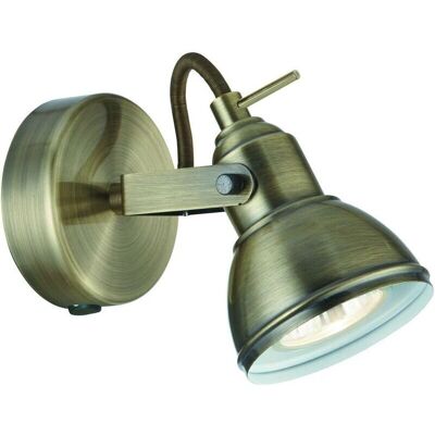 Faretto da parete Searchlight Focus - Ottone Antico, 1 Luce Faretto da parete Searchlight Focus - Ottone Antico, 1 Luce