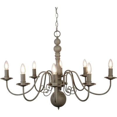 Candelabro Greythorne da Searchlight a 8 luci - Grigio Candelabro Greythorne da Searchlight a 8 luci - Grigio